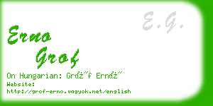 erno grof business card